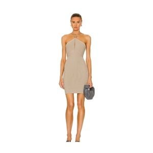 Jonathan Simkhai Grey Halter Minidress